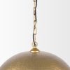 Gold Metal Single Ceiling Light With Gold Shades