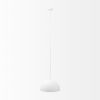 White Metal Single Ceiling Light With White Shades
