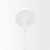 White Metal Single Ceiling Light With White Shades
