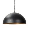 Black Metal Single Ceiling Light With Black Shades