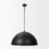 Black Metal Single Ceiling Light With Black Shades