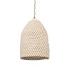 Taupe Metal Single Ceiling Light With Cream Shades