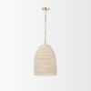 Taupe Metal Single Ceiling Light With Cream Shades