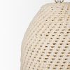Taupe Metal Single Ceiling Light With Cream Shades