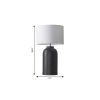 30" Black Novelty Table Lamp With Drum Shade