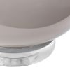 15" Gray Taupe Glass Round Table Lamp With Drum Shade