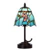 13" Bronze Flowers Round Tiffany Lamp With Cone Shade