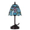 13" Bronze Flowers Round Tiffany Lamp With Cone Shade