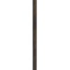 62" Bronze Metal Two Light Floor Lamp With Bone Green And Orange Abstract Tiffany Glass Empire Shade