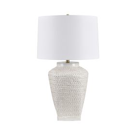 31"H Ceramic Table Lamp with Linen Shade