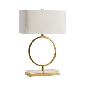 29"H Metal & Crystal Table Lamp With Shade
