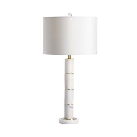 Set of 2 Marble Column Table Lamp