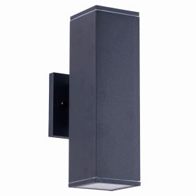 12in Outdoor Wall Lights 2 Packs,Modern Square Outdoor Porch Light