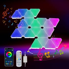 20 Pack Triangular RGB LED Wall Panels With Smart App  Remote and Music Sync