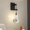 Modern Black Wall Sconce With Clear Glass