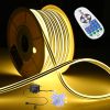 100 Feet LED Neon Rope Light AC 110-120V Warm White with Remote Control