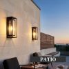 18 Inch Black Outdoor Wall Lantern 2 Pack