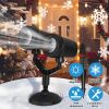 Outdoor Snowflake Projection Decor Light, Dual-Head Adjustable Projector Lamp, IP44 Weather-Resistant ABS Housing