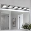 LED Modern Bathroom Vanity Light Fixtures, Dimmable Brushed Nickel Vanity Lights for Bathroom Lighting Fixtures Over Mirror