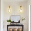 19 Inch Gold Wall Sconces With Opal Glass Globe 2 Pack
