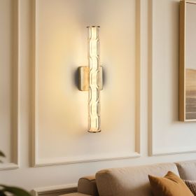19.7 Inch Gold K9 Crystal Wall Sconces Set of Two
