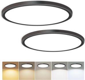 12 Inch 2 Pack 28W LED Flush Mount Ceiling Light 3200 Lumens With 5 Color Temperatures