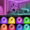 Led Lights for Bedroom 48ft Led Strip Lights with Remote RGB Color Changing Music Sync Bluetooth Smart App Control for Room Bedroom Lighting Flexible