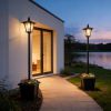 63" Waterproof LED Solar Light Posts with Planter Solar Lamp Post Lights 2 Pack
