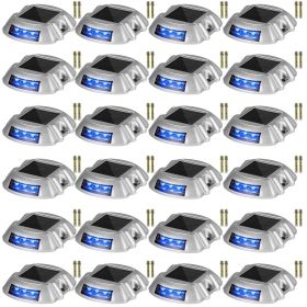 Driveway Lights 24-Pack, Solar Driveway Lights with Switch Button, Solar Deck Lights Waterproof