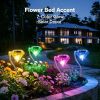 Solar Powered Diamond Garden Light Set of 4, 7-Color Auto-Changing Lighting