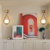 19 Inch Gold Wall Sconces With Opal Glass Globe 2 Pack