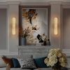 19.7 Inch Natural Marble Gold Wall Sconces Set of Two