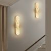 19.7 Inch Natural Marble Gold Wall Sconces Set of Two