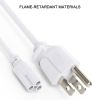 T8/T5 2FT Integrated LED Tube Light Fixture AC Power Cord Cable with 3-Prong US Plug for Garage, Workshop, Warehouse Commercial Lighting (4-Pack)