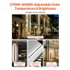Outdoor Wall Lights, 2 Pack, 59.1 Inch Long Strip Modern Exterior Wall Sconce Light Fixtures, 2700K-6000K, IP65 Waterproof Anti-Rust