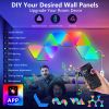 Triangular LED lights, 10 RGB wall panels, modular intelligent light panel with APP, remote and music synchronization