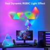 Triangular LED lights, 10 RGB wall panels, modular intelligent light panel with APP, remote and music synchronization