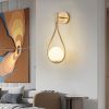 19 Inch Gold Wall Sconces With Opal Glass Globe 2 Pack