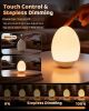 Egg Night Light for Nursery: Baby Night Lights Tap Lamp Stepless Dimming with Warm White and 7 RGB Colors Rechargeable Portable for Infant and Kids Be