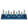 LED Lighted Liquor Bottle Display, 3 Tiers 60 Inch Commercial Illuminated Home Bar Shelf, 3 Steps Whiskey Rack Stand