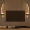 2-Pack Modern Orb Arc Wall Lamp, Plug in Wall Sconces for Living Room Bedside