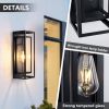 18 Inch Black Outdoor Wall Lantern 2 Pack