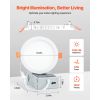 12 Pack 6 Inch LED Canless Wafer Ceiling Lights 5CCT with Junction Box