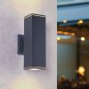 12in Outdoor Wall Lights 2 Packs,Modern Square Outdoor Porch Light