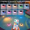 Solar Rechargeable Floating Pool Lights(2 Pack), Pool Lights that Float with Remote Control, 9 Lighting, Timing Mode