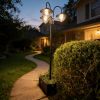 Solar Pole Lights Outdoor 3-head Solar Lamp Post Light Waterproof LED Lighting