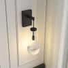 Modern Black Wall Sconce With Clear Glass