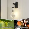 Modern Black Wall Sconce With Clear Glass