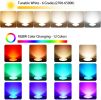 LED Par38 Flood Light Bulb Waterproof Outdoor, Color Changing Light, 30W=100W, Timing, 1800LM, Warm+Cool White