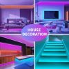 Led Lights for Bedroom 48ft Led Strip Lights with Remote RGB Color Changing Music Sync Bluetooth Smart App Control for Room Bedroom Lighting Flexible